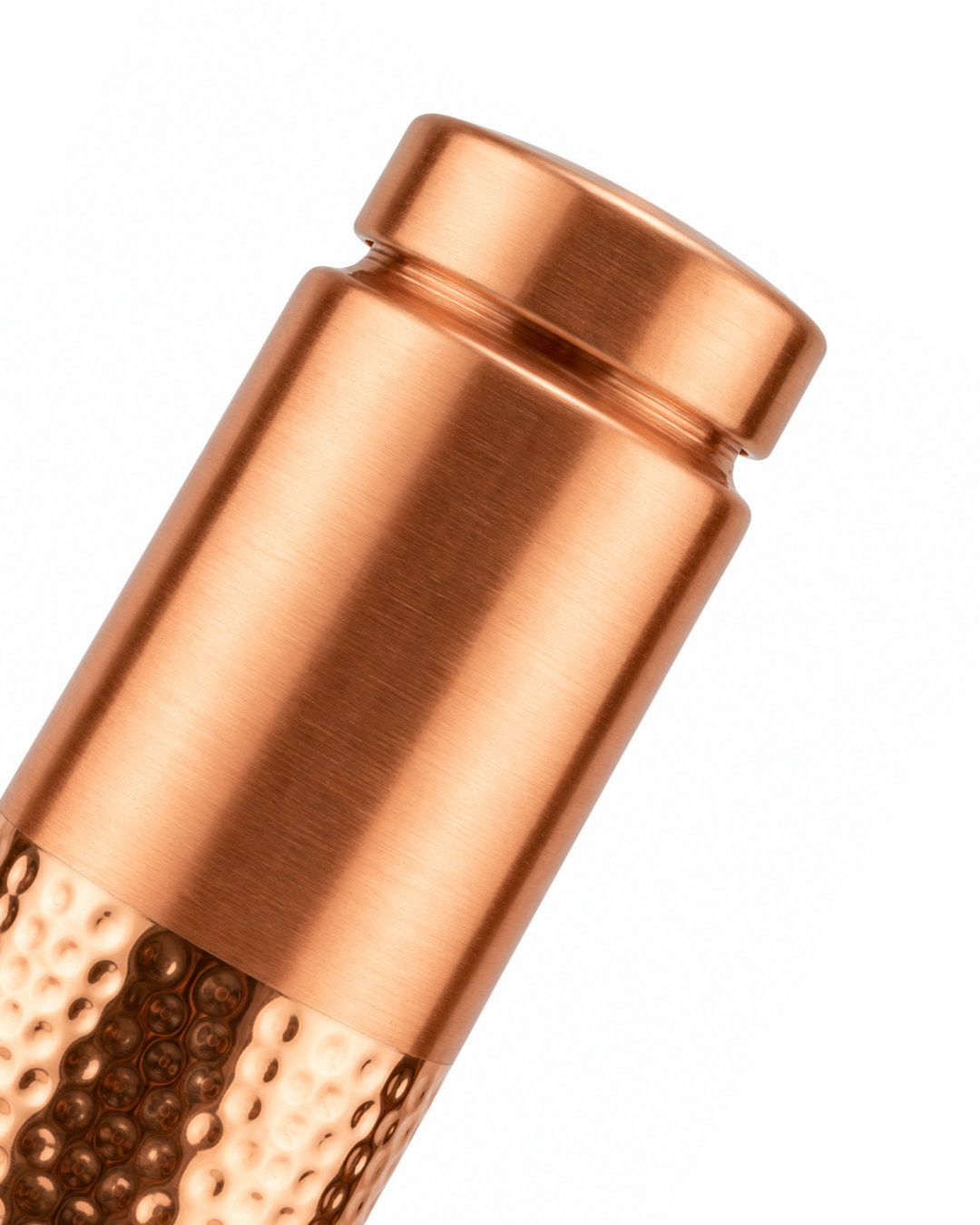 Premium Half-Hammered Pure Copper Water Bottle 950ml – Leak-Proof Dual-Texture Designer Ayurveda Flask for Fitness, Yoga, and Home Wellness